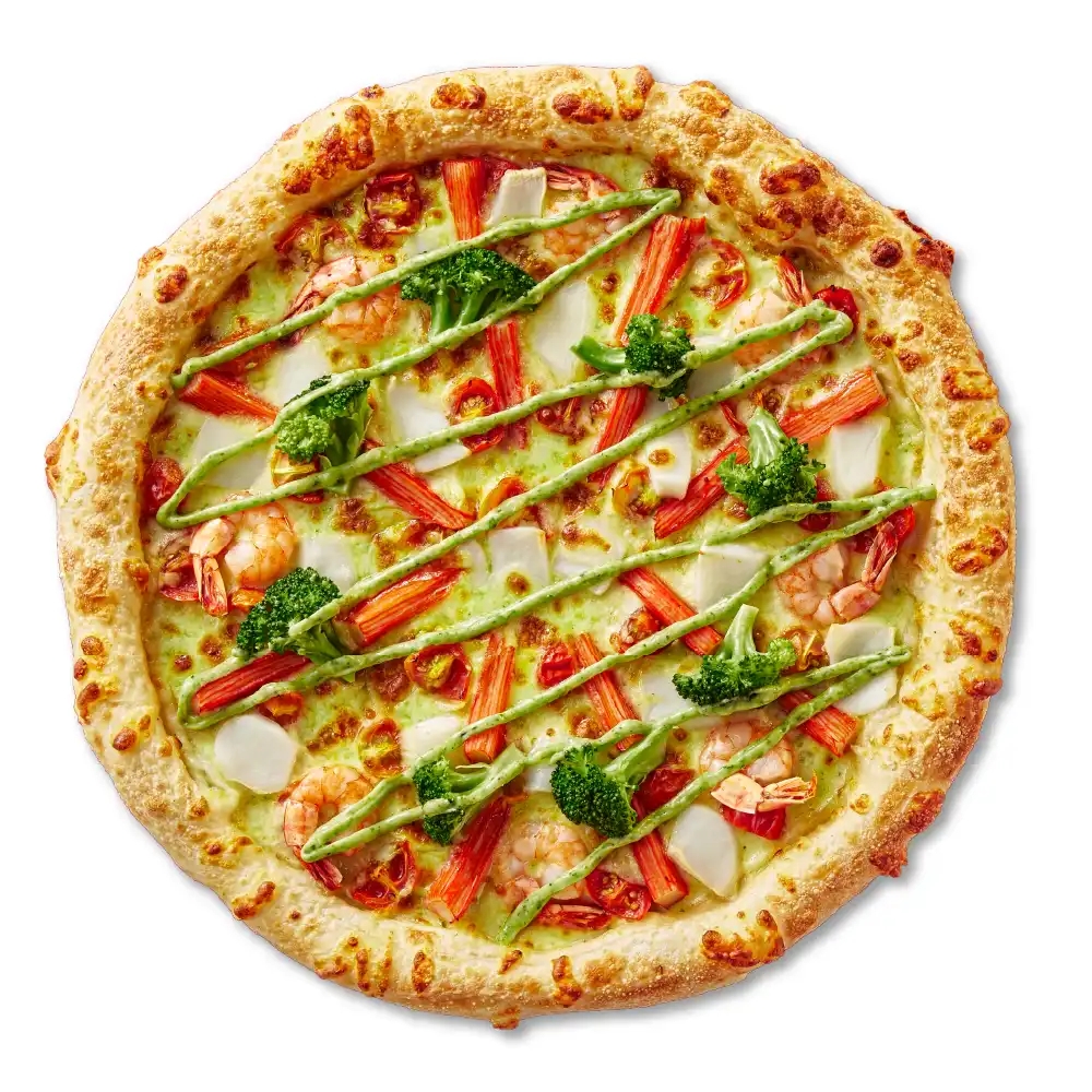 Double Topping Seafood Pesto Pizza