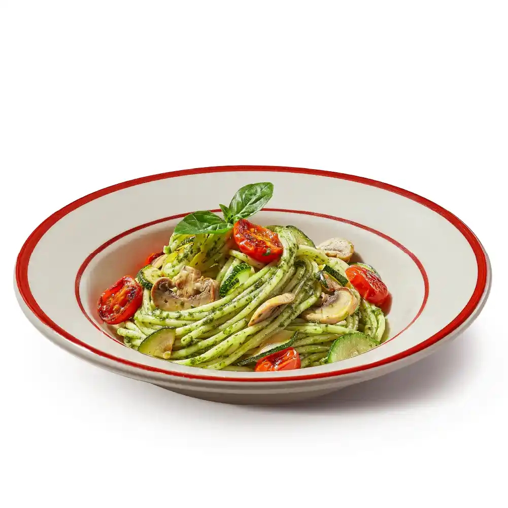 Vegetable Pesto Spaghetti